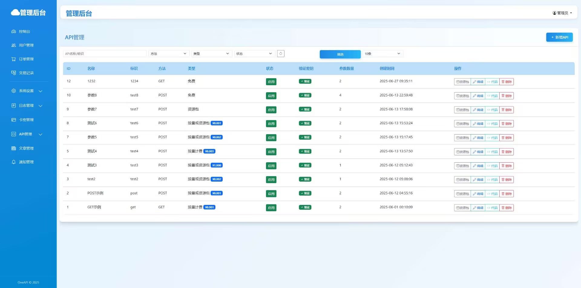 图片[4]-OneAPI企业级接口管理系统 - 统一管控API全生命周期，赋能数字化转型
