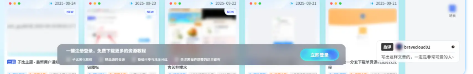 子比主题 - 登录用户全站图片模糊效果-安忆小屋