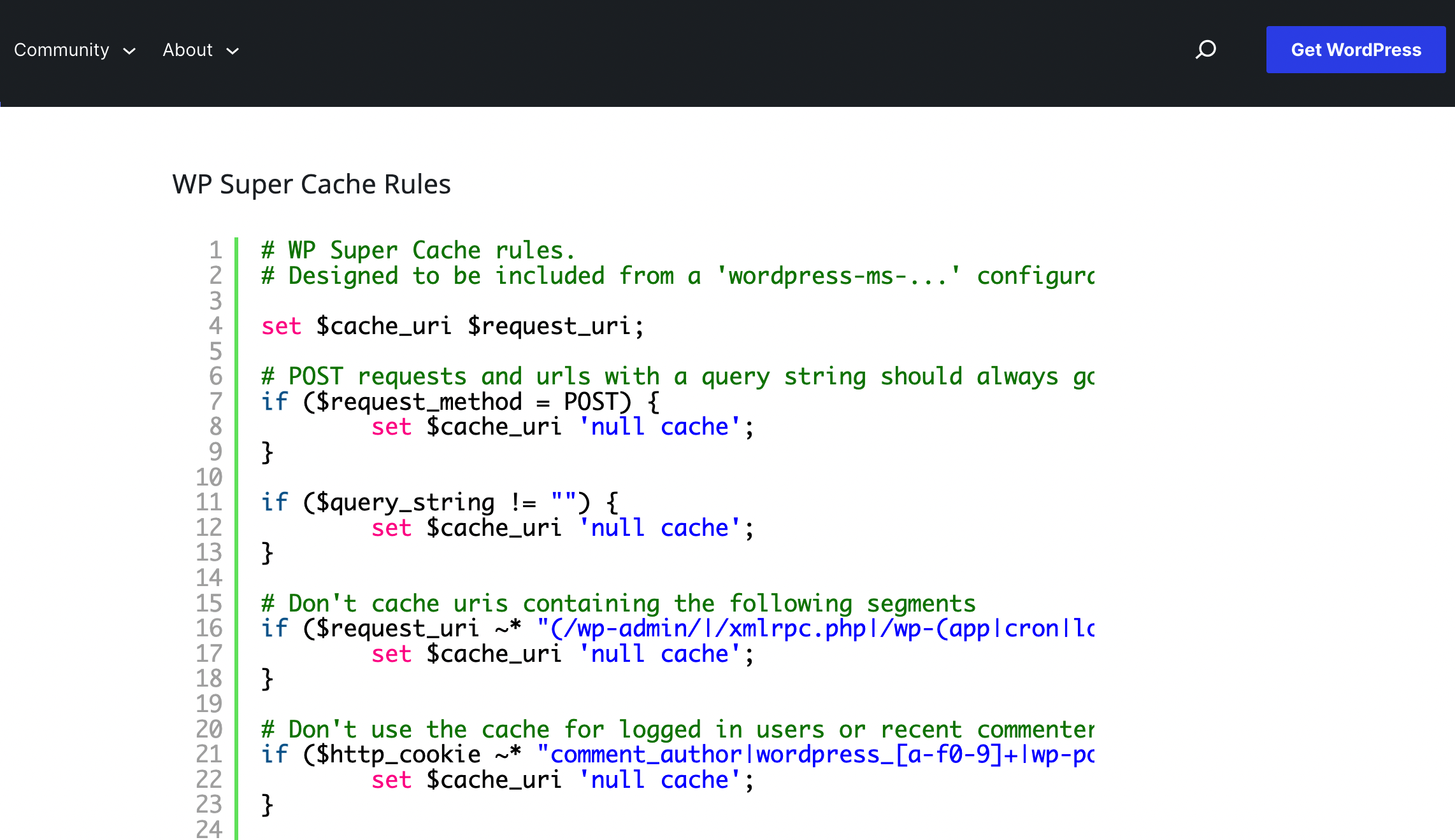 【WordPress】WordPress WP-Super-Cache 缓存插件 Nginx 规则-安忆小屋