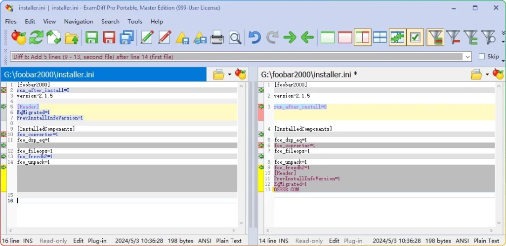 ExamDiff Pro v16.0.1.15：强大文件比较工具-安忆小屋